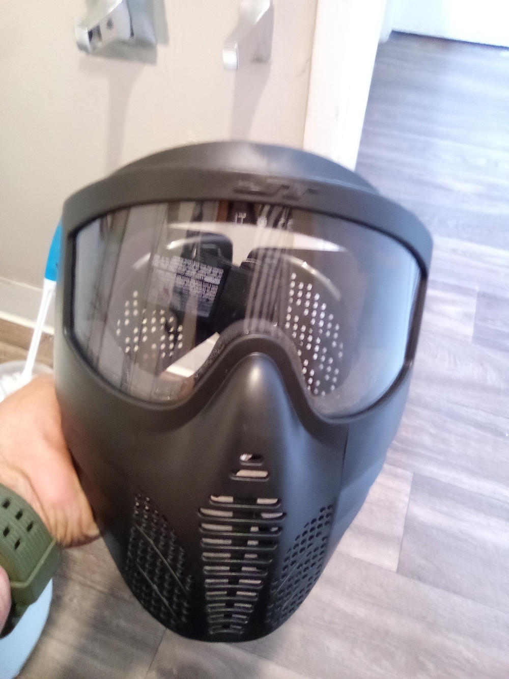 Black Tactical Full Face VR/AR Protective Mask